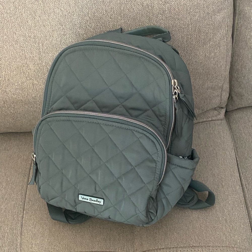 Vera Bradley green water resistant mini backpack